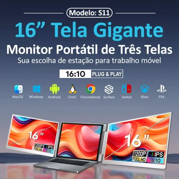 Extensor De Tela Para Laptop Monitor Portátil 1080p Fhd Vedo - Image 6