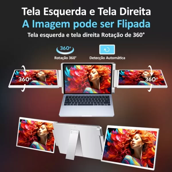 Extensor De Tela Para Laptop Monitor Portátil 1080p Fhd Vedo - Image 5